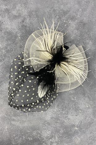 الجملة قبعة الزفاف Voilet نقطة البولكا والحزب التبعي