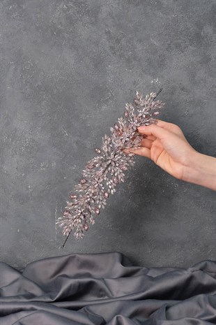 Powder Arden Crystal Beaded Headband and Bridal Henna Tiara