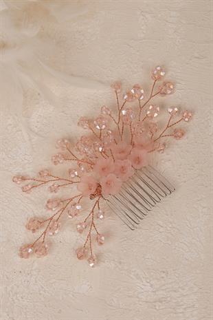 دبوس شعر مطرز على شكل زهرة من إكسسوارات شعر الزفاف