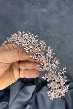 Pudra Defne Gelin Tacı Saç Ve Türban Aksesuarı