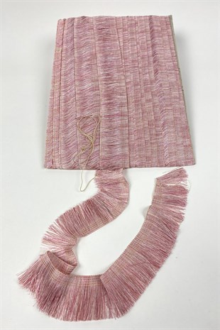 Pudra Düz Saçak İp Püskül Şerit