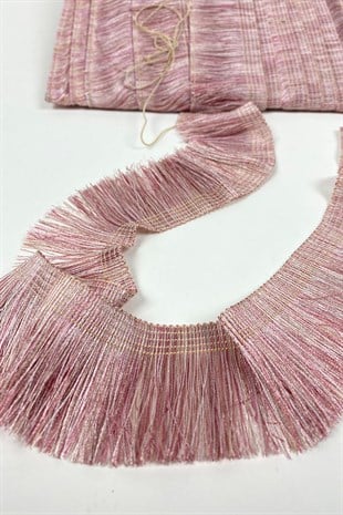 Pudra Düz Saçak İp Püskül Şerit