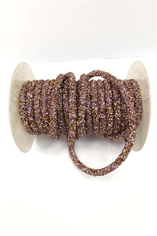 شريط أنبوب مطرز بالخرز الذهبي