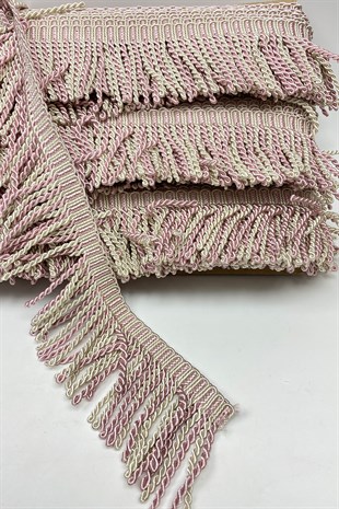 Pudra Krem Bulyon Saçak Püskül