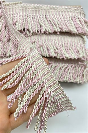 Pudra Krem Bulyon Saçak Püskül