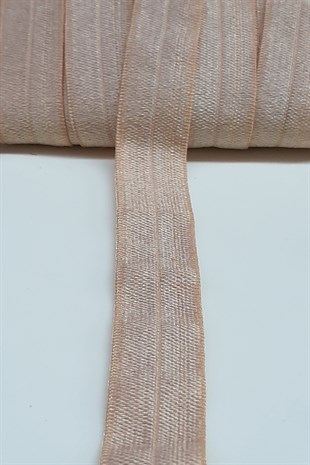 Açık Pudra Lastikli Saç Bandı 1,5cm