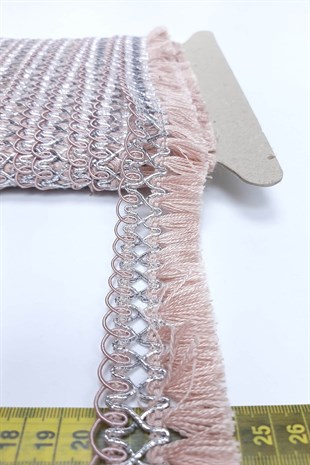 Powder Braid Tasseled Fringe Ribbon 3 cm