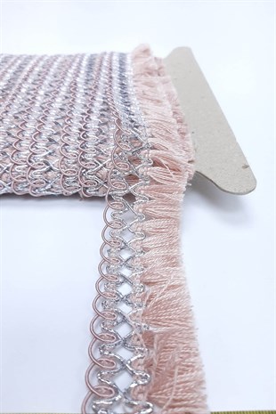 Powder Braid Tasseled Fringe Ribbon 3 cm