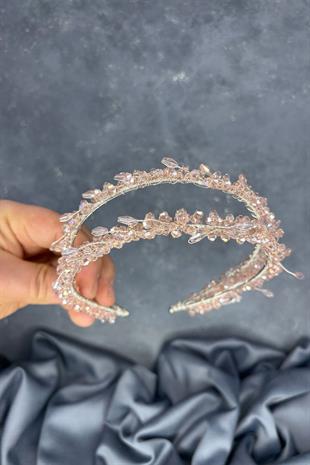 Powder Saree Model Double Row Bridal Henna Crown Hair Accessory