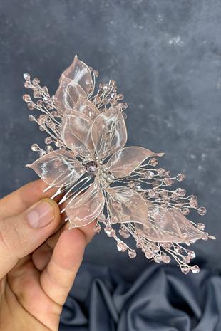 Pudra Sedefli Özün Taraklı Gelin Saç Aksesuarı