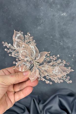 Pudra Sedefli Özün Taraklı Gelin Saç Aksesuarı