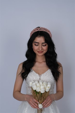 Powder Water Enamel Beaded Bridal Henna Crown