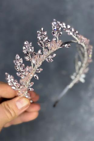 Powder Venus Leaf Design Bridal Henna Crown Hair Accessory