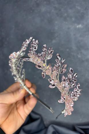Powder Venus Leaf Design Bridal Henna Crown Hair Accessory
