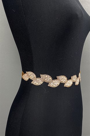 حزام فستان باودر ليف ستون وإكسسوار الخصر