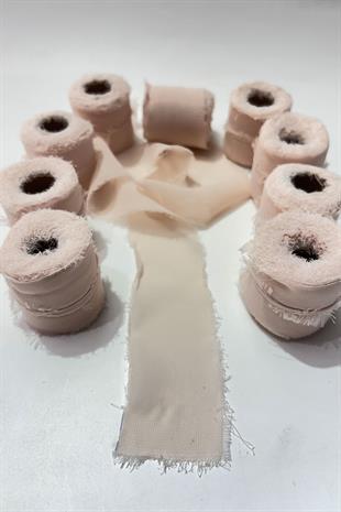 Pudra Yıtrmaç Şifon Kurdele 4 cm Eni 4,5 Mt 1 Top