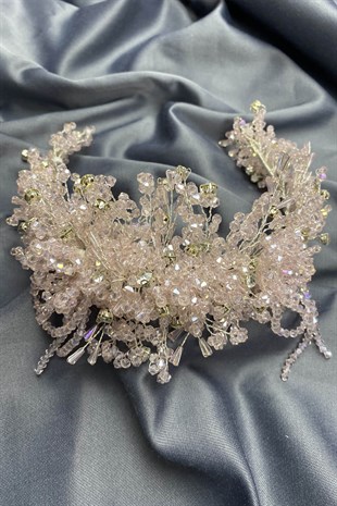 Powder Zosma Crystal Stone Henna and Bridal Crown