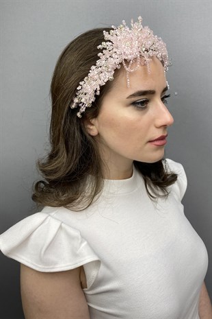 Powder Zosma Crystal Stone Henna and Bridal Crown