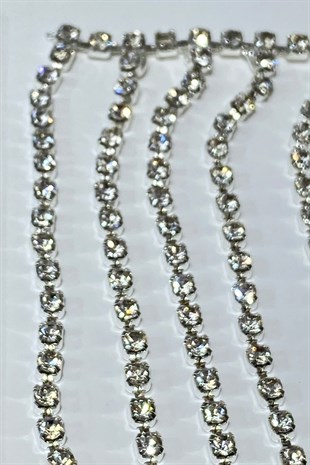 Püsküllü Saçak Aksesuar Şerit Taş Aplik 1 mt