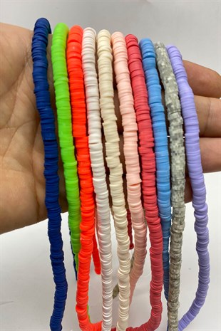 Rengarenk 6 mm Fimo Hamur Boncuk Seti 10 Dizi