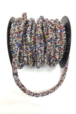 شريط أنبوب مطرز بالخرز الملون