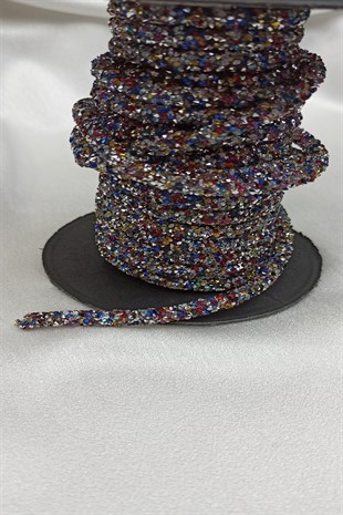 شريط مطرز بالخرز الملون