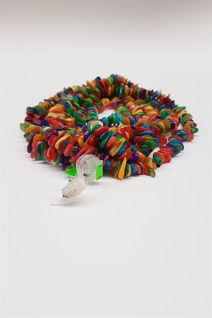 Rengarenk Çakıl Taşı Cam Boncuk