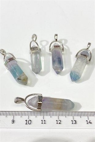 Colorful Nail Agate Natural Stone Pendant 1 Pcs