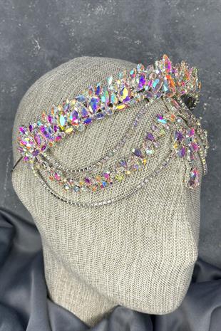 Colorful Hera Headband Dangling Bridal Henna Crown Hair Accessory