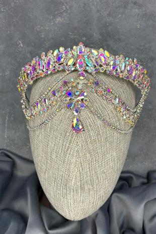 Colorful Hera Headband Dangling Bridal Henna Crown Hair Accessory