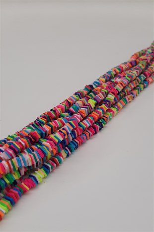 Colorful Square Fimo Dough Beads 6Mm