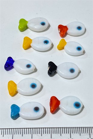 Colorful Murano Glass Bead Fish 1 pcs