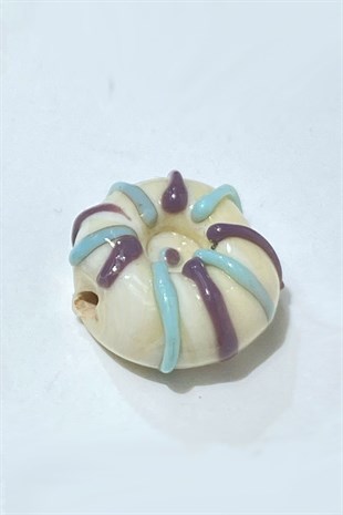 Colorful Murano Glass Bead Donut 1 Piece