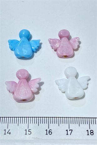 ملون خرز زجاج مورانو ملاك 1 قطعة