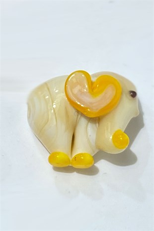 Colorful Murano Handmade Glass Bead Elephant 1 Piece