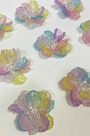 أم ملونة من أوراق اللؤلؤ كريستال بروش اللؤلؤ مطرز