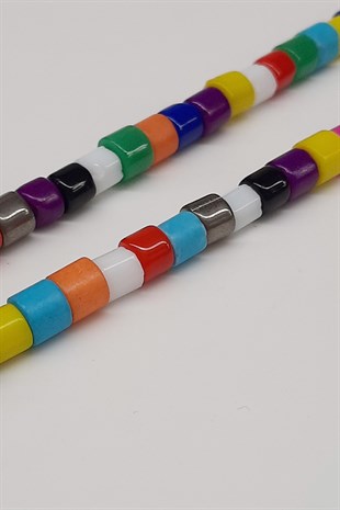 Colorful Cylinder Shiny Beads