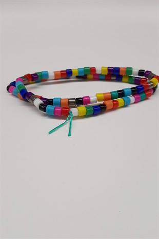 Colorful Cylinder Shiny Beads