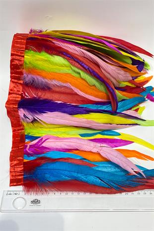 Rengarenk Uzun Şandel Tüyü 