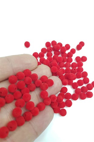 Renk Renk Kadife Boncuk 6 mm