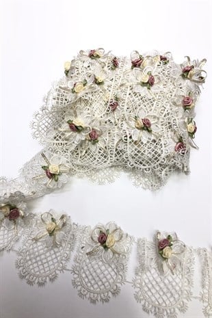 Renkli 3 Boyutlu Çiçekli Şerit