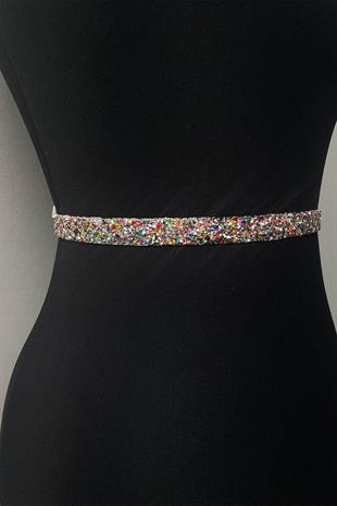 مطرز بالخرز الملون فستان حزام الخصر الإكسسوار