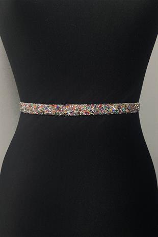 مطرز بالخرز الملون فستان حزام الخصر الإكسسوار