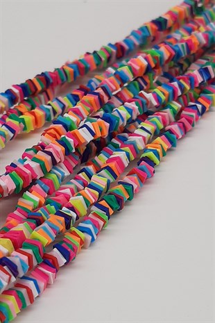 Colorful Fimo Dough Beads 4 mm