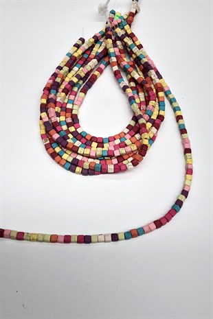 Renkli Küp Taş Boncuk