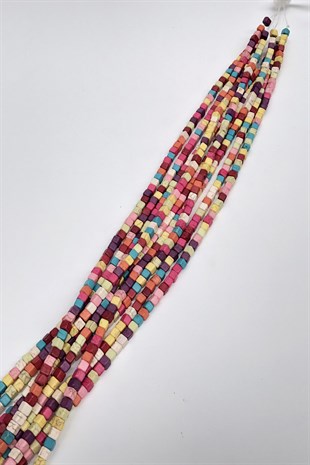 Renkli Küp Taş Boncuk