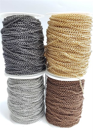 Renkli Pirinç Zincir (1 mt)