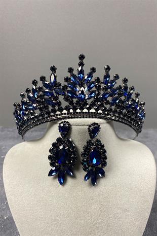 Rio Stone Bridal Henna Crown And Stud Stone Earring Set