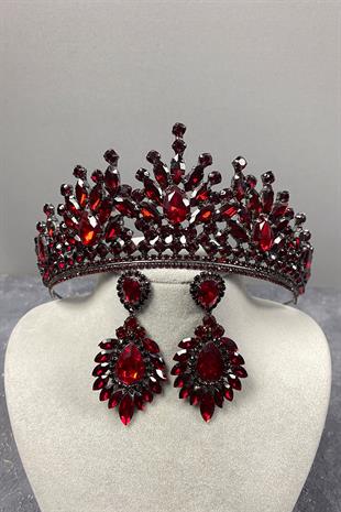 Rio Stone Bridal Henna Crown And Stud Stone Earring Set