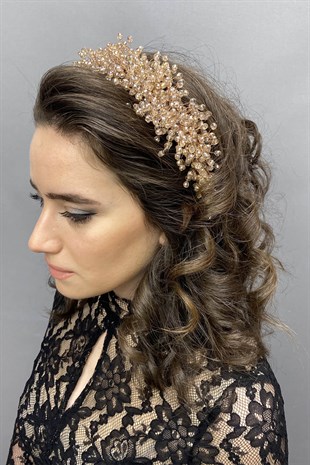 Rose Pollux Crystal Stone Henna and Bridal Crown